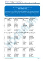 Bài tập các quy tắc đánh dấu trọng âm phần 2