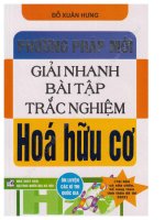 PHƯƠNG PHÁP mới GIẢI NHANH bài tập TRẮC NGHIỆM hóa hữu cơ   đỗ XUÂN HƯNG 