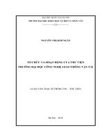 Tổ chức và hoạt động của thư viện trường đại học công nghệ giao thông vận tải 
