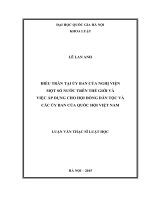Điều trần tại ủy ban của nghị viện một số nước trên thế giới và việc áp dụng cho hội đồng dân tộc và các ủy ban của quốc hội việt nam 