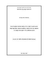 Xuất khẩu hàng hoá của việt nam sang thị trường trung đông 