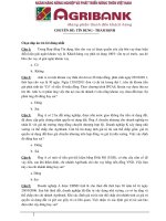 173 Câu hỏi ôn tập trắc nghiệm thi ngân hàng nông nghiệp và phát triển nông thôn Agribank 2016