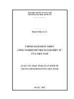 Chính sách phát triển công nghiệp hỗ trợ ngành điện tử của việt nam 