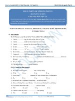 Bài tập từ loại – part of speech phần 2 