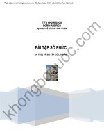 Bài tập số phức có lời giải 