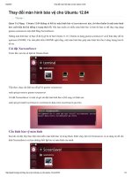 Thay đổi màn hình bảo vệ cho ubuntu 12 