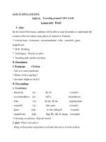 Giáo án Tiếng Anh 8 unit 11: Traveling around Vietnam