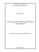 Xây dựng hệ thống phân tích dữ liệu và dự báo kinh tế 