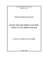 Mang thai hộ theo luật hôn nhân và gia đình việt nam năm 2014 (tt)