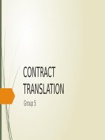 Thuyết trình tiếng anh Contract Translation