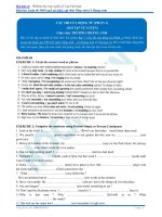 Bài tập các thì của động từ 