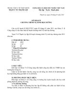 KẾ HOẠCH CHƯƠNG TRÌNH VỆ SINH HỌC ĐƯỜNG