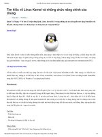 Tìm hiểu về linux kernel và những chức năng chính của chúng 