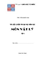 TÀI LIỆU LUYỆN THI đại học môn vật lý (tập 1) 