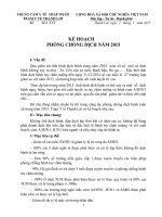 KẾ HOẠCH PHÒNG CHỐNG DỊCH BỆNH năm 2015