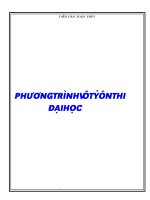 TỔNG hợp PHƯƠNG TRÌNH vô tỷ ôn THI đại học 