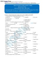 Bài tập về động từ khuyết thiếu 