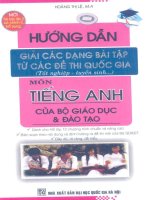 HƯỚNG dẫn GIẢI các DẠNG bài tập từ các đề THI QUỐC GIA môn TIẾNG ANH 