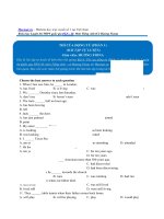 Bài tập về thì của động từ phần 1 