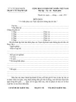 BIÊN BẢN khắc phục các Trạm cấp nước không đạt chỉ tiêu