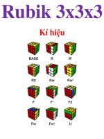 Công thức xoay rubik 3x3x3 4x4x4 5x5x5 đầy đủ ( rubik 3x3x3 các trường hợp P2L, OLL, PLL, COLL)