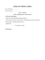 Giáo án Tiếng Anh 8 unit 13: Festivals