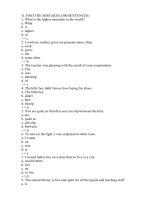 20 câu trắc nghiệm Tiếng Anh (tt8)