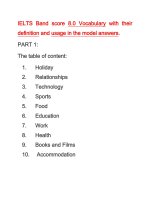 Sách luyện thi tiếng anh:  IELTS Vocabulary (Band Score 8.0)