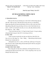 KẾ HOẠCH PHÒNG CHỐNG DỊCH QUÝ I NĂM 2015