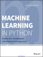 Machine learning in python 