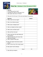 12603 video worksheets for the classic disney movie peter pan 