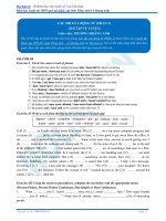 Bài tập các thì của động từ phần 2 