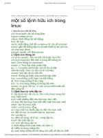 một số lệnh hữu ích trong linux 