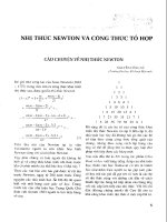 NHI THỨC NEWTON và CÔNG THỨC tổ hợp HAY CHỌN lọc 