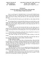 KẾ HOẠCH Chỉ đạo liên ngành trong công tác phòng chống dịch bệnh  Tay Chân Miệng