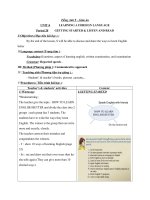 Giáo án Tiếng Anh 9 Unit 4: Learning a foreign language