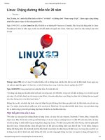 Linux  chặng đường thần tốc 20 năm 