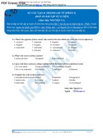 Bài tập sự cấu tạo và thành lập từ (word formation) (phần 2) có đáp án 