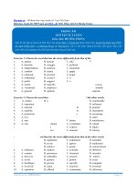 Bài tập trọng âm tiếng anh có đáp án 