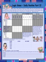 8712 logic game 20th  daily routine part ii  for elementary ss  with key  fully editable  reuploaded msword2003 