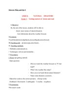 Giáo án Tiếng Anh 9 unit 9: Natural disasters
