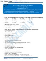 Bài tập sự cấu tạo và thành lập từ (word formation) (phần 2) 