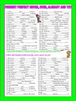 59074 present perfect with ever never already and yet 