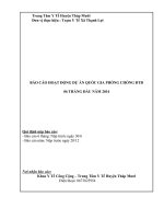 BÁO CÁO HOẠT ĐỘNG DỰ ÁN QUỐC GIA PHÒNG CHỐNG ĐÁI THÁO ĐƯỜNG 6 THÁNG ĐẦU NĂM