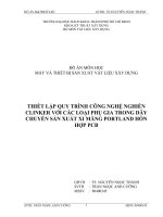 THIẾT KẾ QUY TRÌNH NGHIỀN CLINKER VỚI PHỤ GIA SẢN XUẤT XI MĂNG PORTLAND PCB (Thuyết minh+bản vẽ)