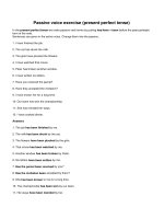 Passive voice exercise present perfect tense 