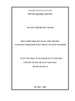 Biện pháp phát triển đội ngũ giảng viên trường cao đẳng nghề kinh tế kỹ thuật vinatex nam định 