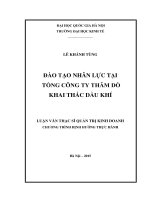 Đào tạo nhân lực tại tổng công ty thăm dò khai thác dầu khí 
