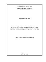 Sử dụng phần mềm yenka hỗ trợ dạy học chương “ mắt  các dụng cụ quang”  vật lí 11 