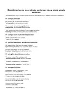 Combining two or more simple sentences into a single simple sentence 